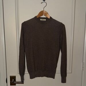 Suitsupply Dark Brown Crewneck Sweater